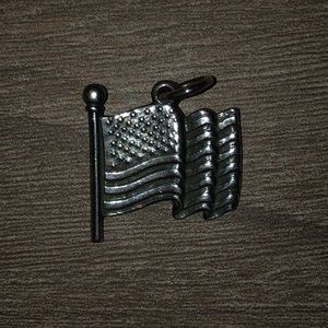 Silver James Avery American Flag Charm
